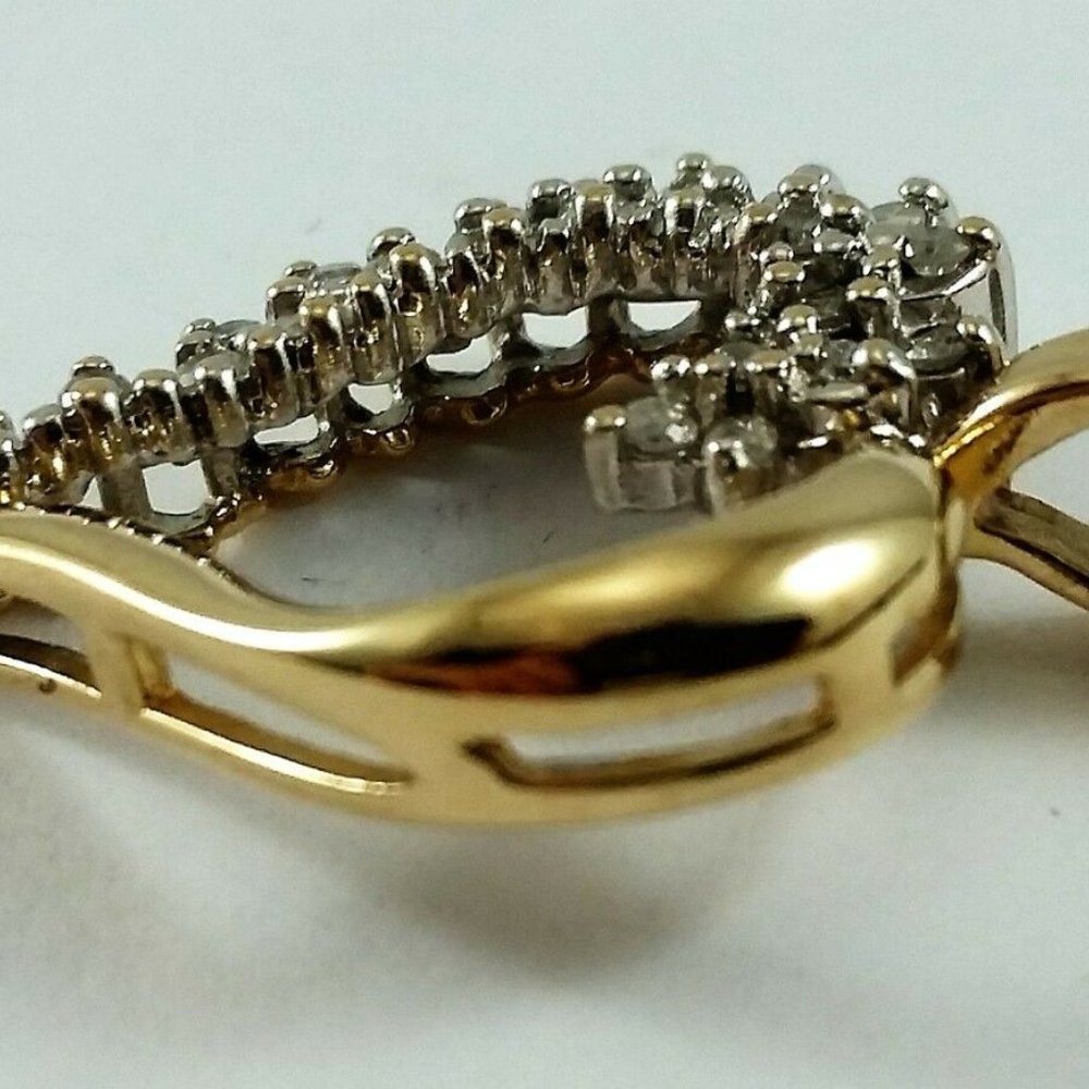 Exquisite 14k Solid Two Tone Multi Tone Gold Hear… - image 4